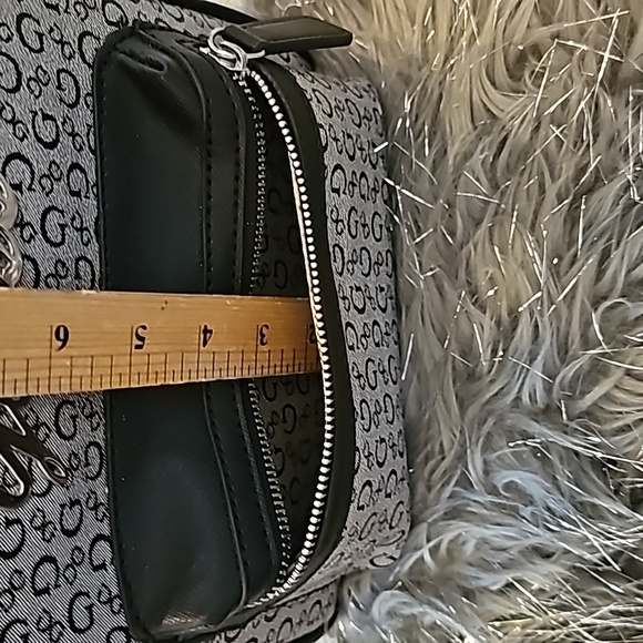 Guess Gray Monogram Backpack with Black Details - Picture 6 of 11
